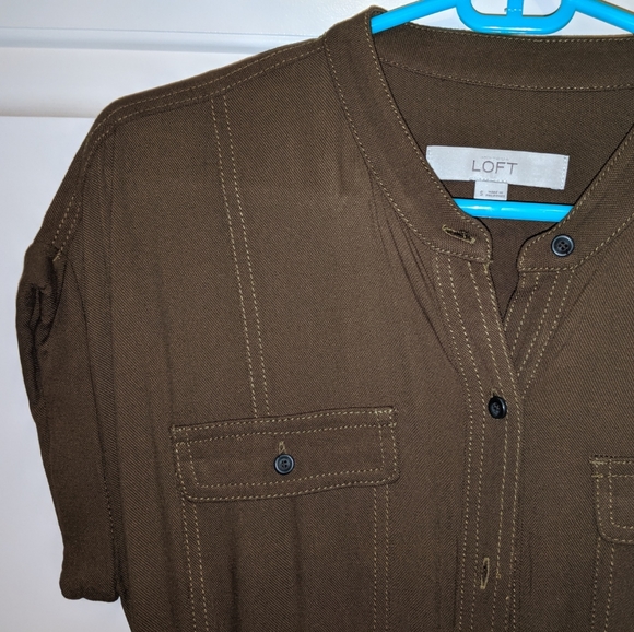 Green LOFT Dress with Pockets - Picture 2 of 4